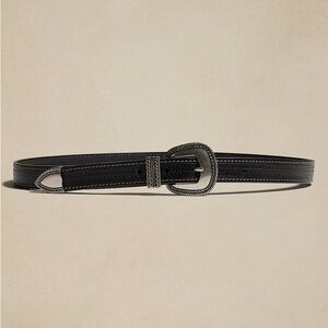 Western leather belt
